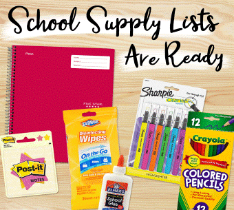 School Supply Lists